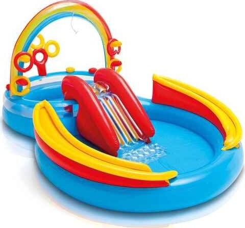 Badebassin Til Børn Med Rutsjebane   Intex   206 L