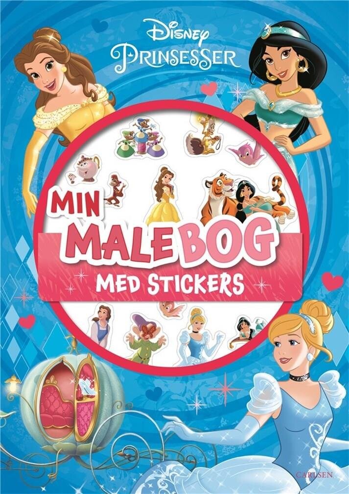 Disney Prinsesser: Malebog Med Klistermærker   6 Stk   Bog
