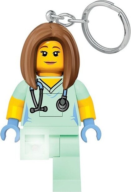 Lego   Nøglering Med Lys   Sygeplejerske   Ledlite