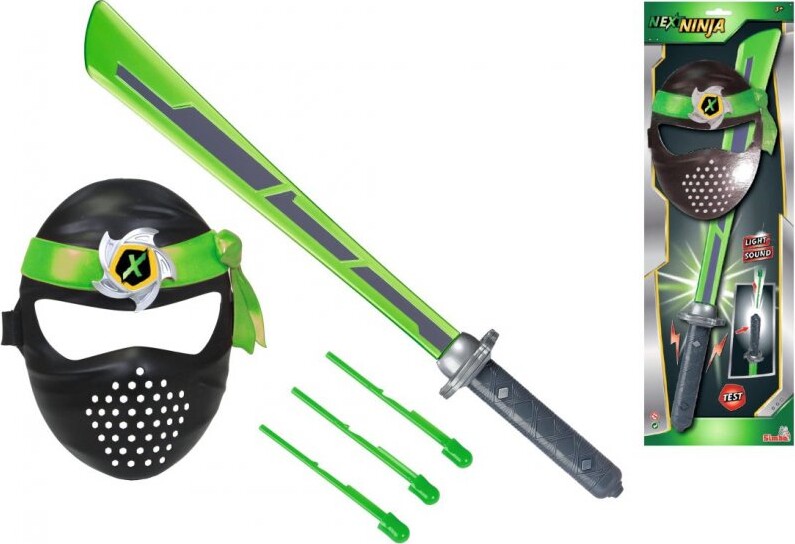 Ninja Sæt Med Lys Og Lyd Inkl Sværd Og Maske