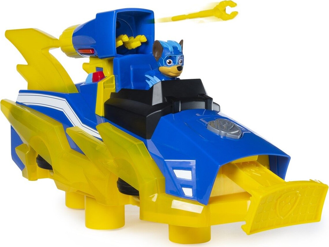 Paw Patrol Figur   Mighty Pups Charged Up   Chase Med Køretøj