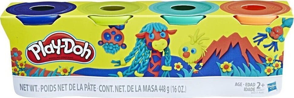 Play Doh Modellervoks   Sæt Med 4 Farver