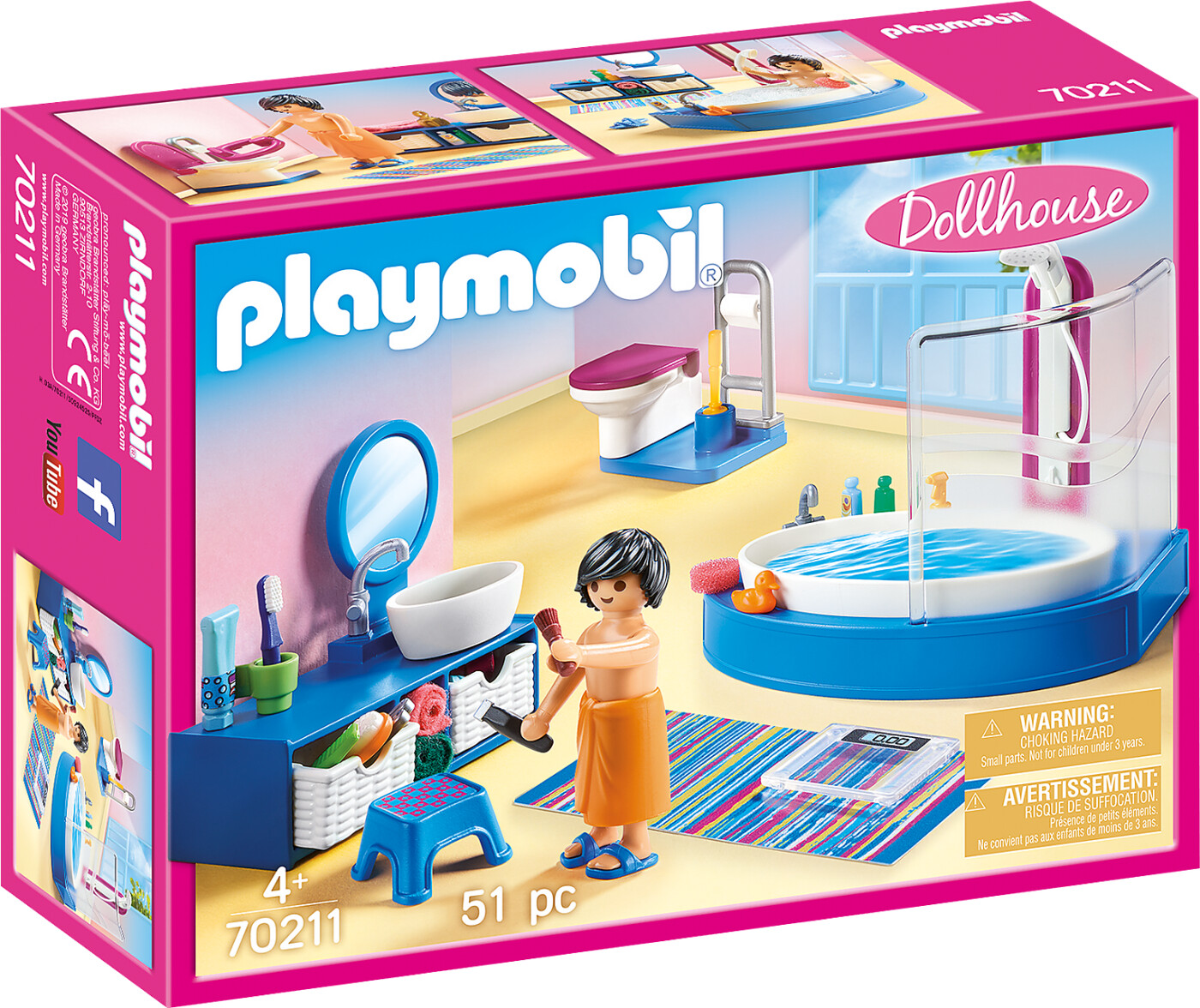 Playmobil Dollhouse   Badeværelse Med Badekar   70211