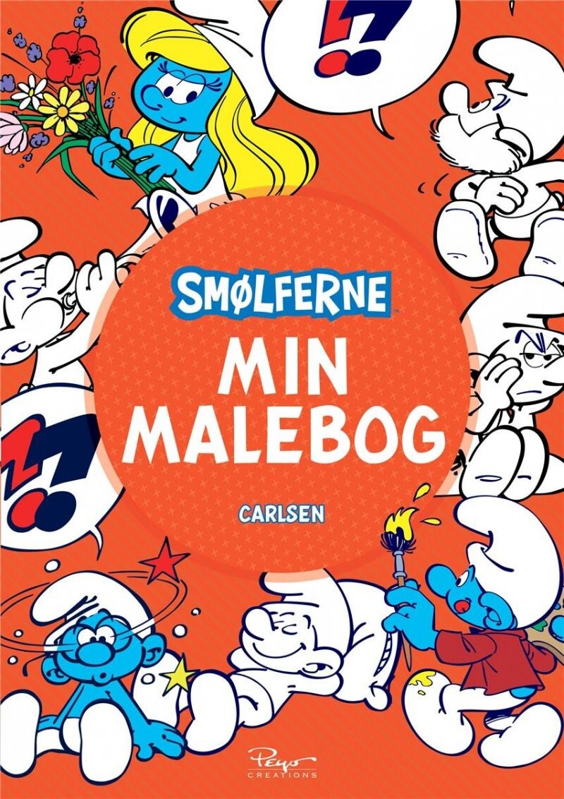 Smølferne   Min Malebog   6 Stk   Peyo   Bog