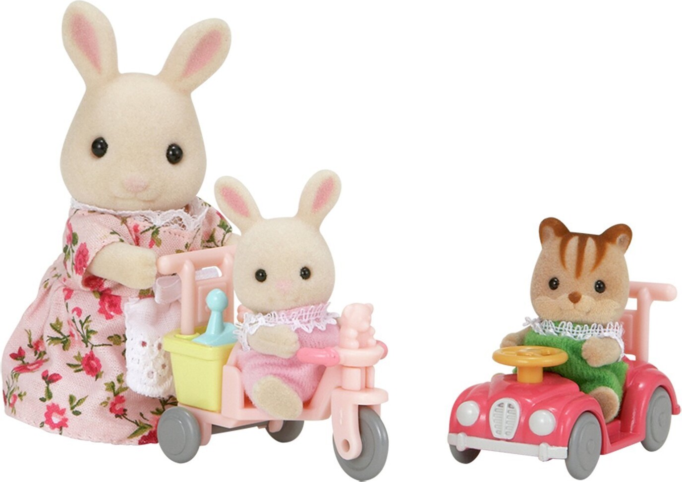 Sylvanian Families   Kaniner Med Trehjulet Cykel Og Bil   5040
