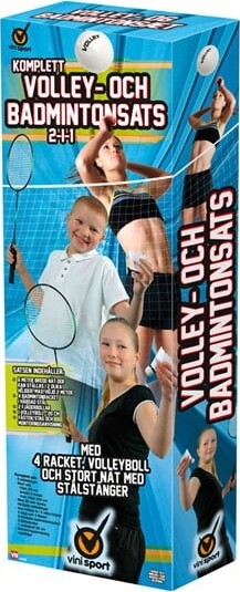 Volleyball Og Badminton Sæt Med Net  Ketcher Og Bold