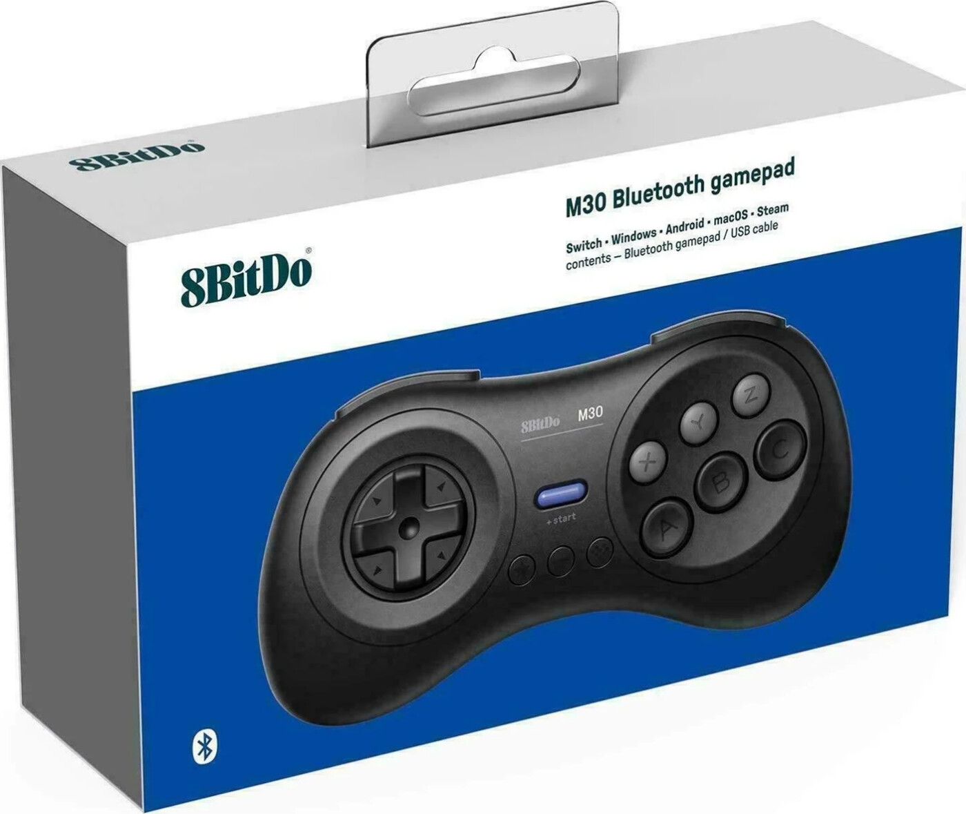 8bitdo   M30 Trådløs Bluetooth Gamepad Controller   Sort