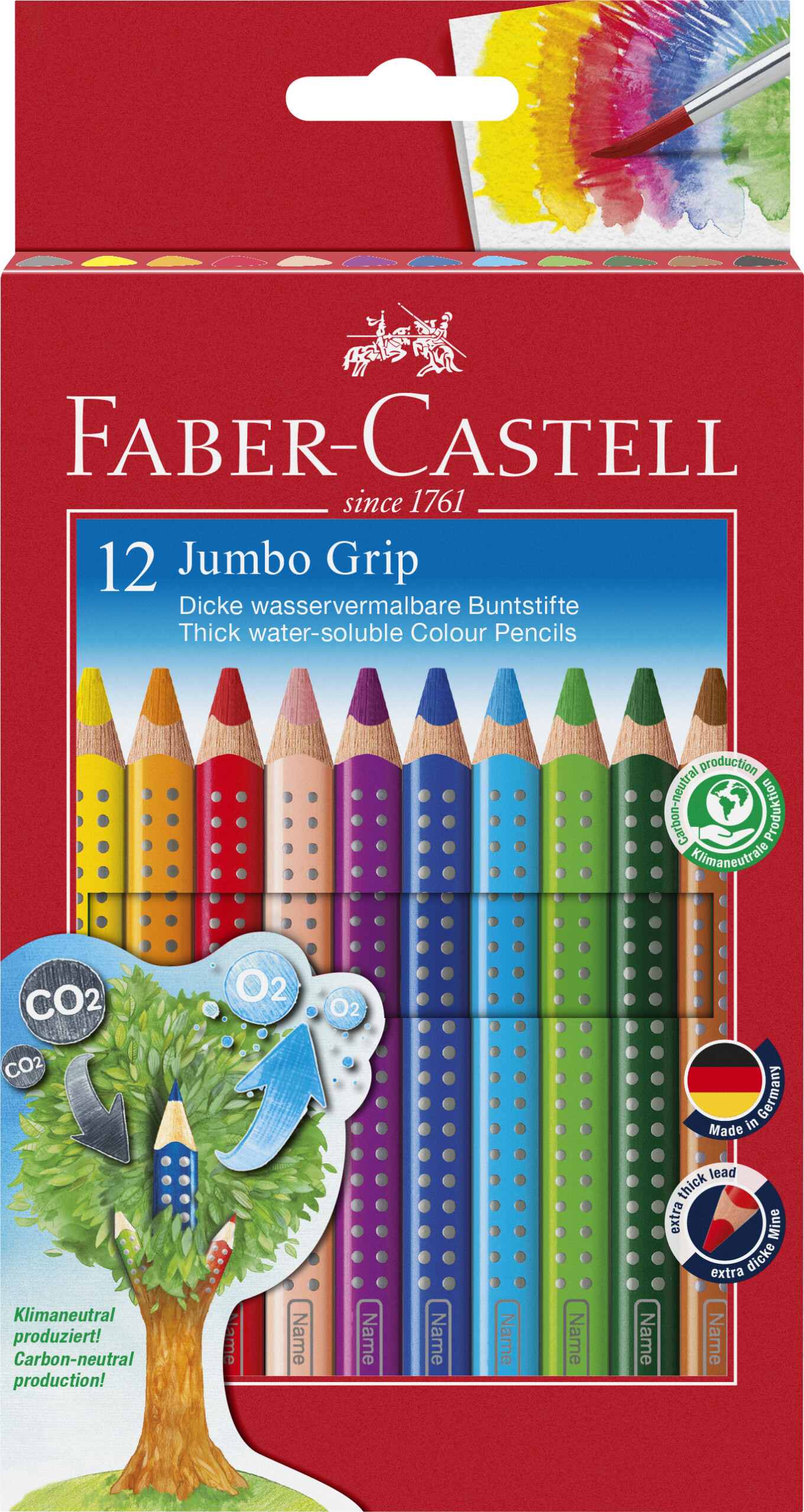 Faber Castell Farveblyanter   Jumbo Grip   12 Stk