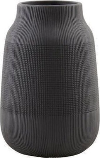 House Doctor Vase   Groove   Lille   Sort