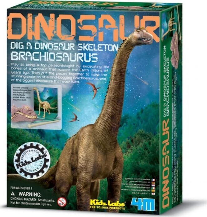 4m   Dinosaur   Dig A Brachiosaurus Skeleton   Videnskabssæt