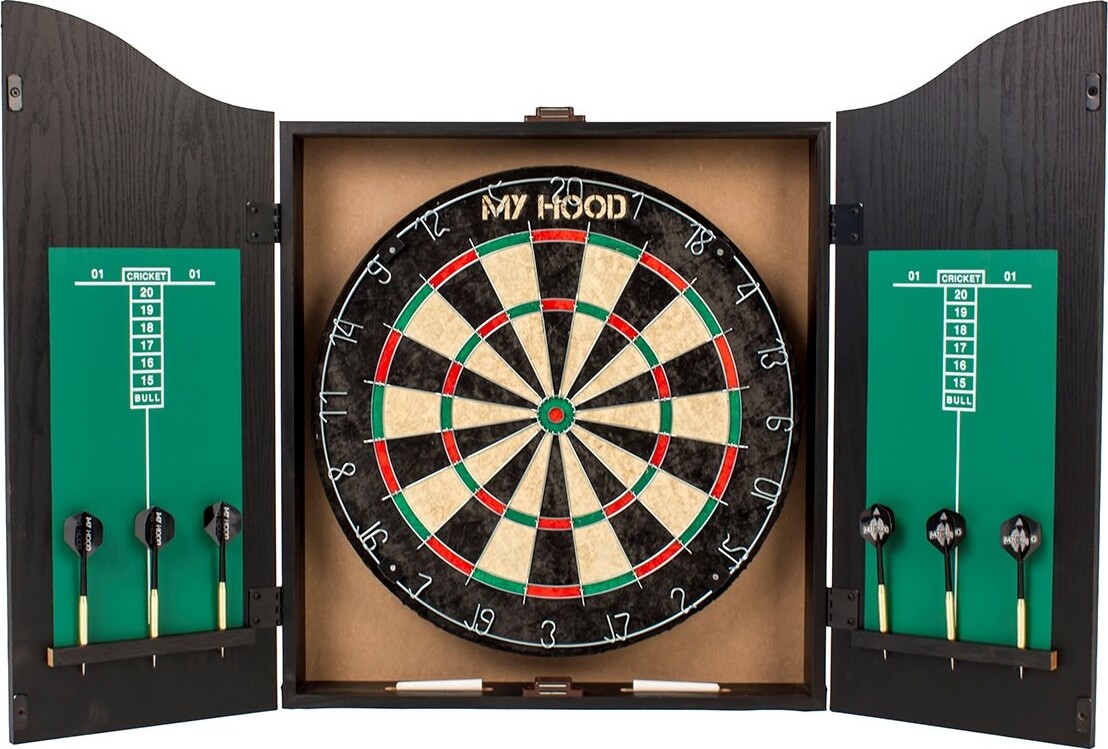 My Hood   Dartskive Og Dartskab Sæt   Center Pro