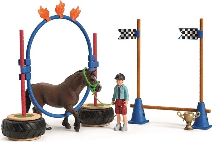 Schleich Farm World   Agility Træning Med Hest Og Rytter   42482