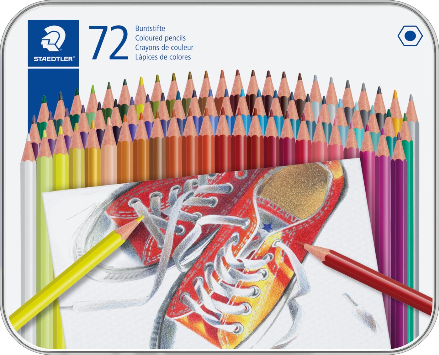 Staedtler   Farveblyanter I Metalboks   72 Stk