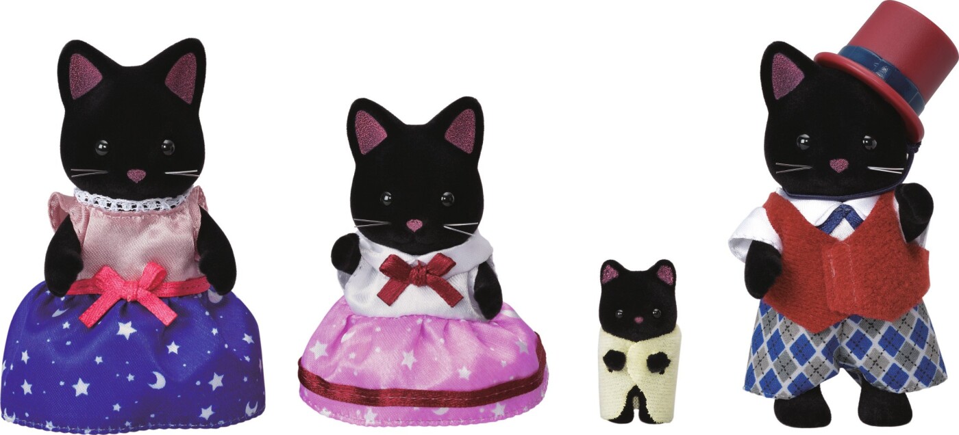 Sylvanian Families Figurer   Sort Kattefamilie   5530